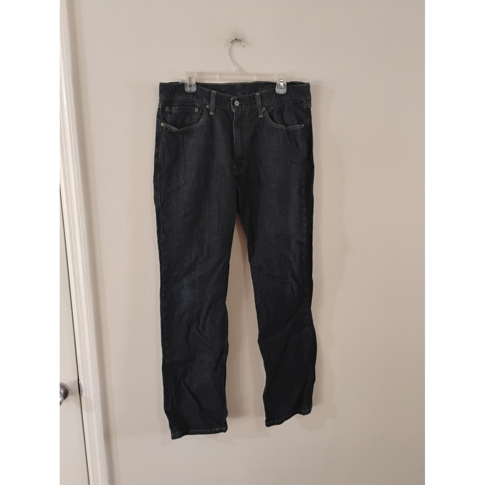 Levis 514 Straight Fit Jeans Mens W36 L34 Dark Wash Indigo Blue Denim 00514-0403